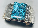 One Of Best Ever Vintage Native American Navajo Lone Mountain Turquoise Sterling Silver Bracelet-Nativo Arts