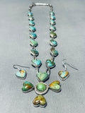 The Best Vintage Native American Navajo Heart Turquoise Sterling Silver Necklace-Nativo Arts
