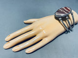 Layers Of Ancient Sand!! Vintage Native American Navajo Agate Sterling Silver Bracelet-Nativo Arts