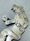 Authentic Vintage Native American Navajo Sterling Silver Kachina Pin-Nativo Arts