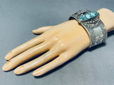 146 Grams Crazy Vintage Native American Navajo Spiderweb Turquoise Sterling Silver Bracelet-Nativo Arts