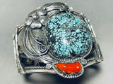 One Of The Best Vintage Native American Navajo Spiderweb Turquoise Sterling Silver Bracelet-Nativo Arts