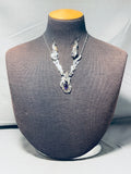Fritson Toledo Vintage Native American Navajo Amethyst Sterling Silver Necklace-Nativo Arts