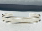 Magnificent Vintage Native American Navajo Sterling Silver Signed Bracelet-Nativo Arts