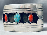 Impressive Vintage Native American Navajo Shadowbox Turquoise Sterling Silver Bracelet-Nativo Arts