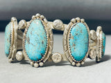 Important Harry Trujillo Turquoise Sterling Silver Bracelet-Nativo Arts
