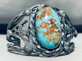 Museum On The Wrist! Vintage Native American Navajo Turquoise Sterling Silver Bracelet-Nativo Arts
