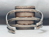Very Rare Snowflake Obsidian Vintage Native American Navajo Sterling Silver Bracelet-Nativo Arts