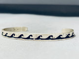 John Honie Vintage Native American Hopi Sterling Silver Wave Bracelet-Nativo Arts
