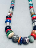 Native American Rare Longer Thomas Singer Turquoise Tubule Sterling Silver Necklace-Nativo Arts