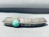 Breathtaking Vintage Native American Navajo Green Kingman Turquoise Sterling Silver Bracelet-Nativo Arts