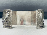 Fascinating Signed Native American Navajo Sterling Silver Multi Animal Storyteller Bracelet-Nativo Arts