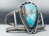 One Of The Best Vintage Native American Navajo Gilbert Turquoise Sterling Silver Bracelet