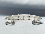 Chunky Vintage Native American Navajo Graduating Turquoise Sterling Silver Bracelet