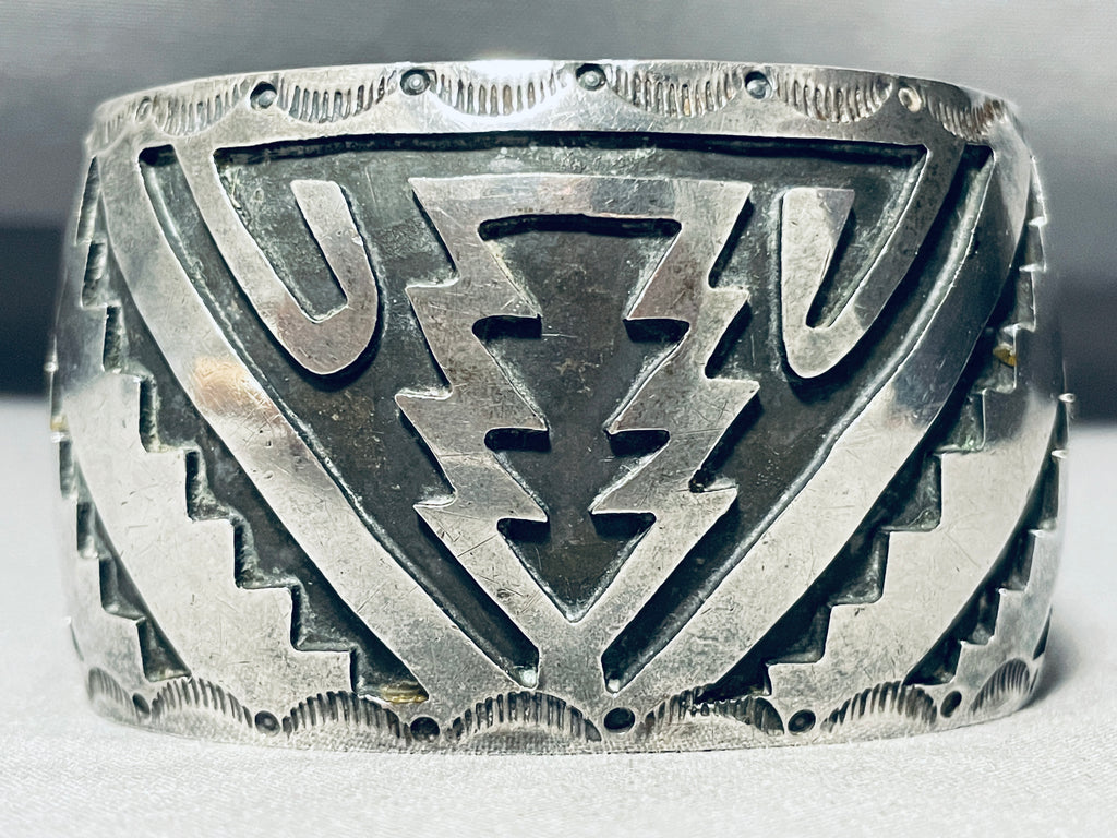 Important Jim Yazzie Vintage Native American Navajo Sterling