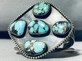 Huge Vintage Native American Navajo Spiderweb Chunk Sterling Silver Bracelet-Nativo Arts