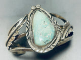 Mint Green Early Vintage Native American Navajo Turquoise Sterling Silver Bracelet-Nativo Arts