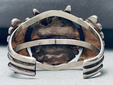 Museum Quality Vintage Native American Zuni Turquoise Kachina Sterling Silver Bracelet-Nativo Arts