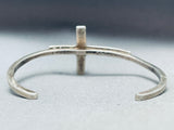 Turquoise Cross Vintage Native American Navajo Sterling Silver Bracelet Cuff-Nativo Arts
