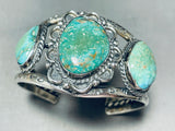 One Of The Best Vintage Native American Navajo Royston Turquoise Sterling Silver Bracelet-Nativo Arts