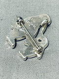 Gasp! So Cute! Vintage Native American Zuni Penguins Sterling Silver Inlay Pin-Nativo Arts