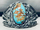 Museum On The Wrist! Vintage Native American Navajo Turquoise Sterling Silver Bracelet-Nativo Arts