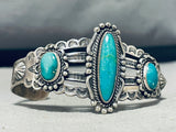 Incredible Vintage Native American Navajo Royston Turquoise Sterling Silver Fred Harvey Bracelet-Nativo Arts