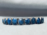 ONE OF THE BEST VINTAGE NAVAJO SODALIGHT STERLING SILVER HEAVY BRACELET