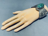 The Best Vintage Native American Navajo Floyd Becenti Turquoise Sterling Silver Bracelet-Nativo Arts