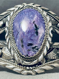 One Of The Best Ever Vintage Native American Navajo Charoite Sterling Silver Bracelet-Nativo Arts