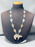 The Best Vintage Native American Navajo Bear Sterling Silver Concho Necklace-Nativo Arts