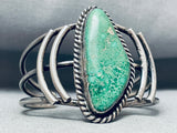 One Of The Best Vintage Native American Navajo Carico Lake Turquoise Sterling Silver Bracelet-Nativo Arts