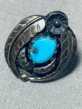 Wonderful Vintage Native American Navajo Bisbee Turquoise Sterling Silver Ring-Nativo Arts
