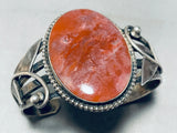 The Best Red Jasper Vintage Native American Navajo Sterling Silver Bracelet-Nativo Arts