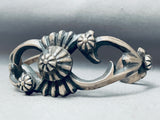 Detailed Hand Repoussed Vintage Native American Navajo Sterling Silver Bracelet-Nativo Arts