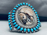One Of The Best Ever Vintage Navajo Turquoise Horse Sterling Silver Bracelet-Nativo Arts