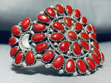 Stunning Vintage Native American Navajo Cluster Sterling Silver Teardrop Bracelet-Nativo Arts