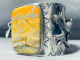 131 Grams Yellow Jasper Huge San Felipe Sterling Silver Bracelet-Nativo Arts