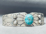 Rare Butterfly Concho Vintage Native American Navajo Morenci Turquoise Sterling Silver Bracelet-Nativo Arts