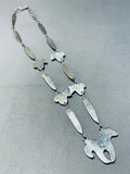 Opal Feather Horse!! Vintage Native American Navajo Sterling Silver Necklace-Nativo Arts