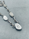 Important Vintage Native American Navajo Dry Creek Turquoise Sterling Silver Necklace-Nativo Arts