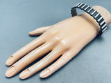 Del Chatter Vintage Native American Navajo Hand Tooled Sterling Silver Bracelet-Nativo Arts