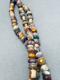 One Of The Best Agate Vintage Native American Navajo Sterling Silver Necklace-Nativo Arts