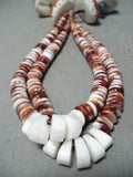 One Of The Best Santo Domingo Circular Shell Turquoise Necklace-Nativo Arts