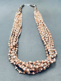 One Of The Most Unique Vintage Santo Domingo Heishi Shell Necklace Old-Nativo Arts