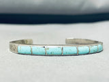 Marvelous Vintage Native American Zuni #8 Turquoise Mine Sterling Silver Bracelet-Nativo Arts