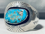 Carl Begay Vintage Native American Navajo Turquoise Sterling Silver Bracelet Cuff-Nativo Arts