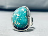 Authentic Native American Navajo Gilbert Turquoise Sterling Silver Ring-Nativo Arts