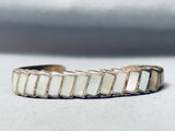 Cute Very Old Vintage Native American Navajo Mother-of-pearl Sterling Silver Bracelet