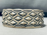 Astounding Native American Navajo Sterling Silver Signed Nora Bill Bracelet-Nativo Arts